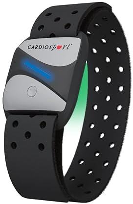 Cardiosport Heart Rate Monitor Armband, Bluetooth ANT+ for running, cycling, gym. Compatible with Strava Zwift Peloton Garmin Wahoo App