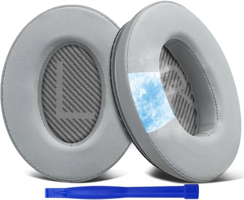 SoloWIT Kühl Ohrpolster für Bose QC35 & QC35 ii – Grau | für (QuietComfort35 & Quiet Comfort35 ii) Kopfhörer