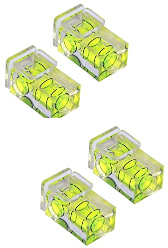 TsoLay Blitzschuh-Wasserwaage, 2-Achsen-Wasserwaage für Digital- und Filmkameras, 4 Stück