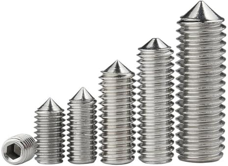 10 Teile/Los Hex Innensechskant Stellschraube Kegelspitze Madenschraube M2 M2,5 M3 M4 M5 M6 M8 M10 M12 304 Edelstahl