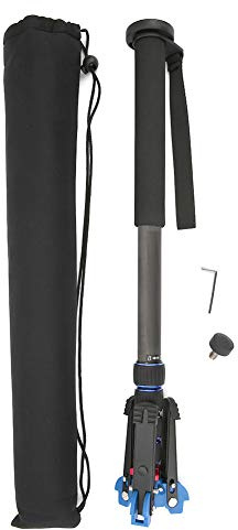 Gonetre Monopode Télescopique Portable C-222 + M-1 en Fibre de Carbone Monopode Télescopique Extérieur Portable Trépied Canne d'alpinisme pour Appareil Photo Reflex Numérique, Gonetrerb8d54ns6k