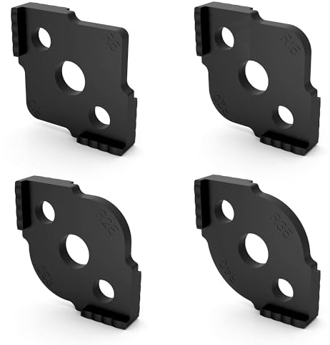 inBovoga 8 Radius-Ecken-Fräserschablonen, hohe Härte ABS + CNC-Radius-Routervorlagen, Routing abgerundete Ecken, Fräser-Bit-Vorlagen für Holzbearbeitung (8 verschiedene Radiusecken)