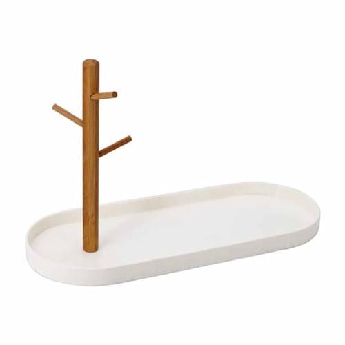 Widybord Estante para Anillos, Bandeja para Llaves y Cuenco para Llaves, Bandeja de joyería con Colgante de Madera, para Cuenco de Llaves, Bandeja de Valet, Soporte para Anillos, Estante de