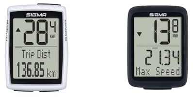 SIGMA Elektro GmbH Sigma Bc 12.0 Wr & Sigma Bc 10.0 Wr Fahrradcomputer Weiß/Schwarz-White Einheitsgröße