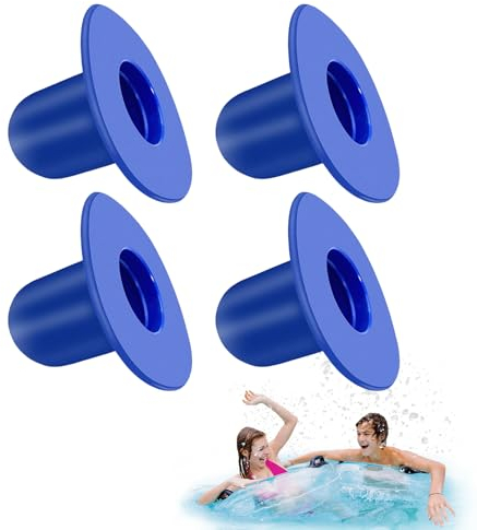 4 Stück Pool Stopfen,Pool Plugs,Pool Verschlussstopfen,Abdeckung Pool Plug,Ablassstopfen,Filter Pumps,Strainer Hole Plugs,Swimming Pool Filter Sealing Plugs Compatible für Intex/Bestway Pools (Blue)