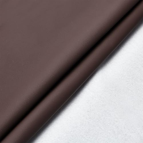 NBEADS Lädertyg, klädsel konstläder mjukt syntetiskt lädermaterial för klädsel hantverk gör-det-själv sömnad soffa handväska örhängen hår rosetter dekorationer, kokosbrun, 1 × 1,5 m