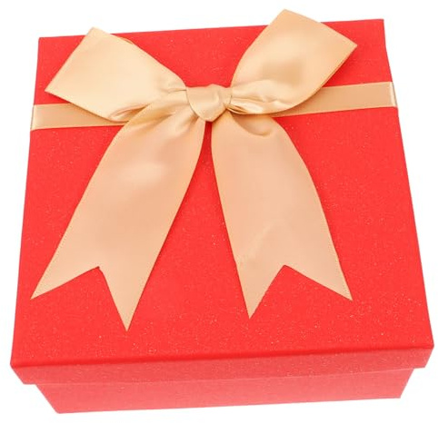 NOLITOY Rote Geschenkbox Elegante Verpackung Für Hochzeiten Valentinstag Geburtstagsfeiern Mit Dekorativem Schleifenverschluss Für Gastgeschenke Und Erinnerungsstücke