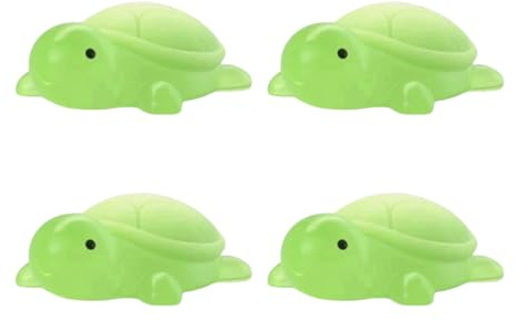 Jabón de ingredientes naturales Little Turtle 4 piezas de aceite esencial hecho a mano para niños con humedad en forma de mini linda limpieza suave con aroma relajante verde