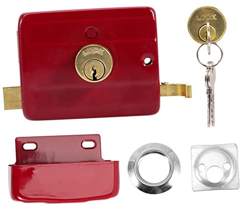 DIYEAH 1Ensemble Serrure de Porte Classique avec Double Verrouillage pour Utilisation Intérieure et Extérieure Design Durable et Élégant Adaptée Aux Maisons et Bâtiments Commerciaux
