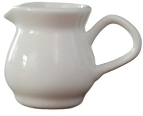 Dh2yjnbf3 Jarra de Leche Jarra pequeña de cerámica for café y Crema, Color Blanco, for Salsas, aderezos y Crema. Lechera