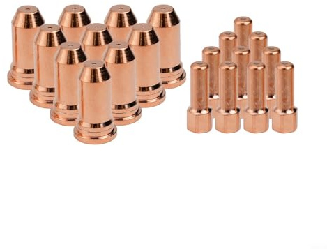 Oniissy IPT-100 PT100 Plasma Cutter Consumabili Set con 52556 Elettrodi e 51246 Punte Ugello 1.2mm, Compatibile con Plasma Torch Saldatori, Include 10 Elettrodi e