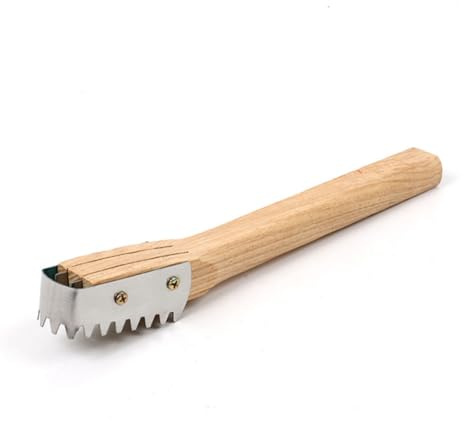 OUNONA Raschietto Professionale per Squame in Acciaio Inossidabile con Manico in Legno Squamatore Veloce e per Pulizia Accessorio per Attrezzature da