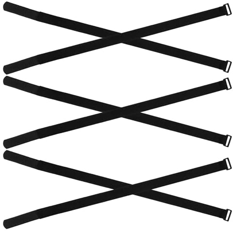 VALICLUD Lot de 6 Sangles de Fixation Réutilisables pour Parasol de Terrasse Réglables 25 MM X 600 MM Sangles Stabilisatrices Anti-Usure Résistantes Vent Accessoires Pratiques pour