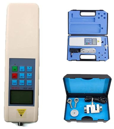YFYIQI Digital Force Measurement Gauge 2000N Push Pull Gauge with Peak Load Value 2000N/200kg/440Lb Load Division Value 1N/0.1kg/0.1Lb High Precision and High Resolution Data Output Function