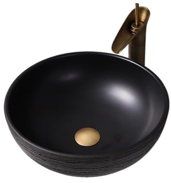 Vasque a Poser Lavabo de salle bain rétro en porcelaine et céramique Lavabo