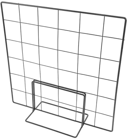 DIYEAH Metal Wire Grid Wall Panel 30x30cm Black Photo Display Organizer for Art Projects and Accessories, Grid Hanging Rack Suitable for Home, Kindergarten, and Retail Decoration