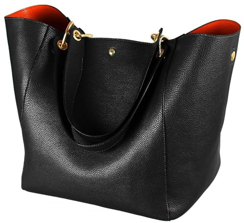 sqlp Taschen Damen Leder Groß Shopper Gross Henkeltaschen Tasche Student Schultasche Arbeit Handtaschen