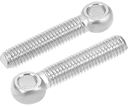 uxcell M5 x 25mm 304 Stainless Steel Machine Shoulder Lift Eye Bolt Rigging 10pcs