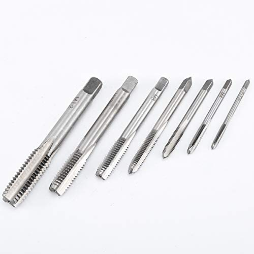 KATUR Lot de 7 tarauds métriques HSS 3/4/5/6/8/10/12 mm à tige carrée et tarauds