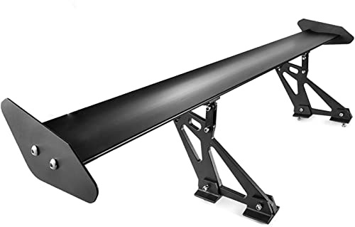 ZBPRESS Wing Spoiler 43.3 Single Deck Adjustable Angle GT Wing Spoiler Universal Lightweight Aluminum Rear GT Spoiler