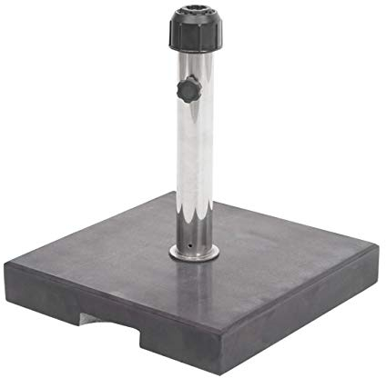 Mendler Sonnenschirmständer HWC-F92AM, Schirmständer Schirmhalter, Granit - 24kg eckig schwarz