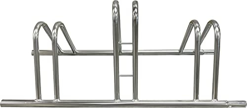 Rastrelliera portabici a 3 posti in ferro zincato con passaruota 5 cm, 95x38x35/40 cm