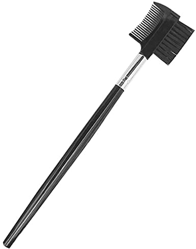 1 Piece 2-in-1 Eyebrow Comb, Eye Lash Brush, Eye Lash Comb, Eye Brow Brush, Eyebrow Brush with Comb Double Sides, for Eyelashes and Eyebrows Eyebrow Brush Women Makeup Tool (Black)