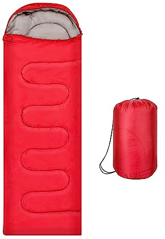 Youyijia Sleeping Bags for Adults Lightweight Waterproof Warm (Red)