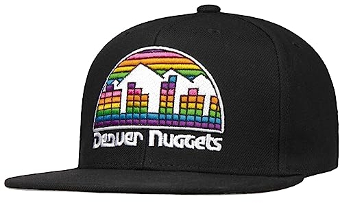 Mitchell & Ness Neon Tropical Nuggets Cap Basecap Baseballcap NBA Flat Brim Denver (One Size - schwarz)