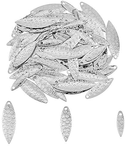 SUPERFINDINGS 90 pièces 3 Tailles Leurres de Pêche Cuillères en Acier Inoxydable Leurre Leurres de Pêche Appâts Durs Attracteur de Pêche Lames de Spinner pour Appâts Spinner Cuillères Plates-Formes