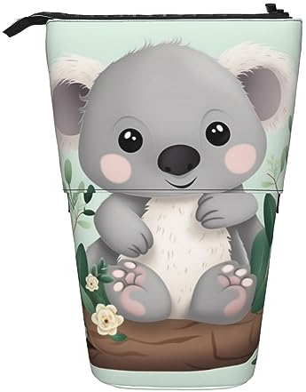 XVBCDFG Teleskop Federmäppchen Koala Stand Up Bleistift Tasche Tragbare Bleistift Tasche Pop Up Bleistift Halter Make-up Tasche für Urlaub Geschenk, Koala, Einheitsgröße, Federmäppchen