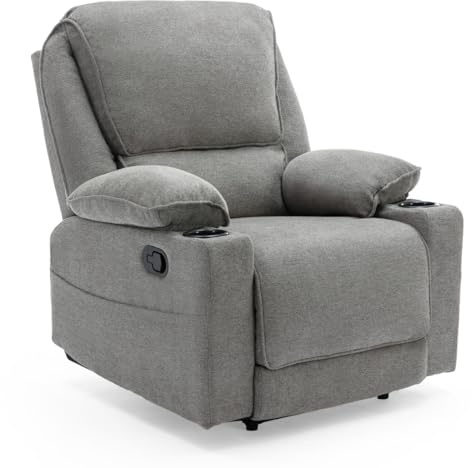 More4Homes SYDNEY FABRIC MANUAL RECLINER CHAIR (Grey, 1 Seater)