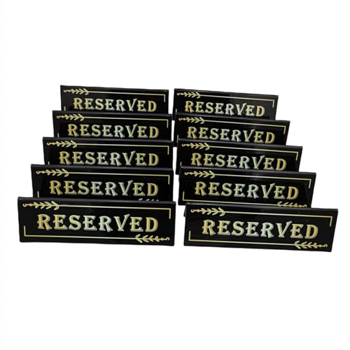 10 Stück Reserved-Schilder für Tische, Acryl, reserviert, Tischzeltschilder, Gästereservierung, Tischsitzschild für Hochzeit, Restaurant, Büro, Meeting, Party