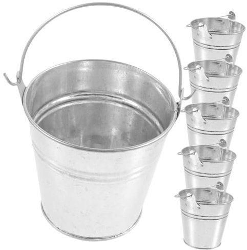 TOPPERFUN 6pcs Candy Bucket Snack Basket Mini Box Favour Boxes Love Hearts Sweets Buckets for Centerpieces
