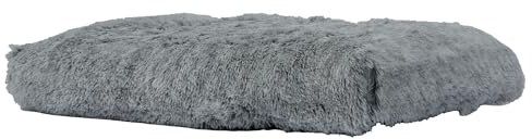 Ancol Super Plush Pet Mattress in Slate Grey - Comfortable Soft Sleeping Place Pad - Soft Dog Puppy Cat Accessory - 100 x 70cm