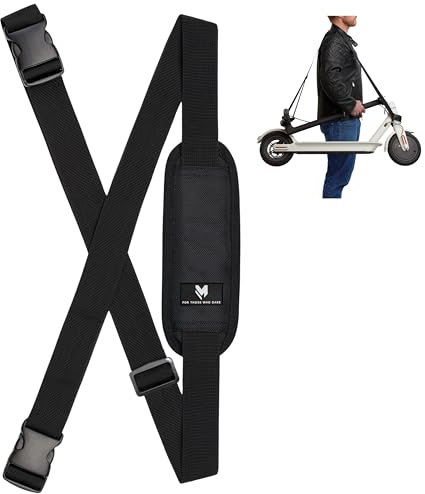 lamaki Correa Universal para Patinete, Correa de Transporte para Scooter Eléctrico - Correas Ajustables con Clips 110-160 cm - Compatible con Xiaomi, Ninebot, Cecotec - Accesorios Patinete Electrico