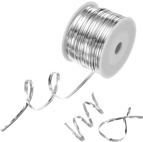 M METERXITY Metal Twist Ties, 100 Yards Metallic Twists Tie Bread Twisty-Ties for Party Decoration/Garden Plant/Gift Wrapping Bag/Cake/Pops Candy/Bakery Bags [Silver]