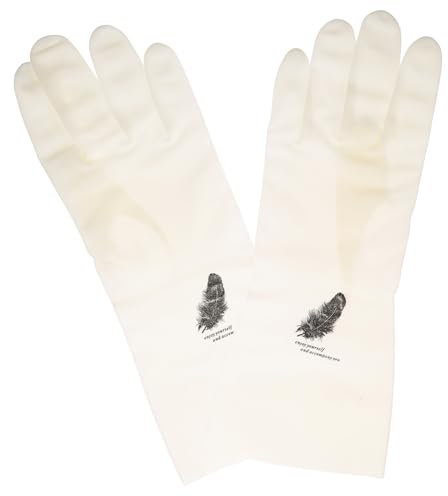 FRCOLOR Latex Dishwashing Gloves Kitchen Work Cleaning Gloves Thin Short Style Household