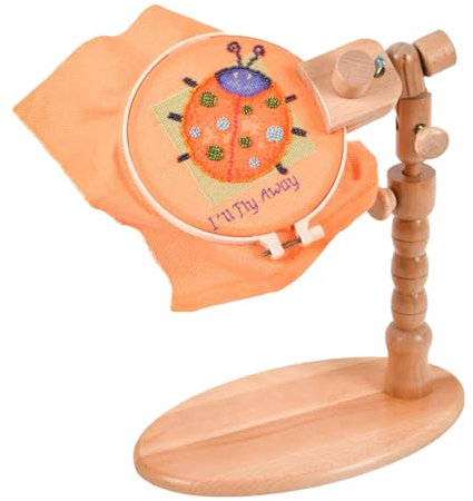 Stickständer für Handarbeit, Tisch-Stickrahmenhalter, drehbarer Nadelspitzenständer, Schreibtischklemme, verstellbares Nadelarbeitsregal zum Basteln