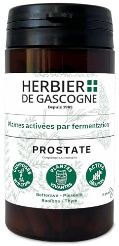 PROSTATE | Complexe Plantes activées par fermentation | Actifs décuplés | 1 gélule par jour | 30 gélules | Composition Exclusive | 100% naturel | L'HERBIER DE GASCOGNE | Herboriste depuis 1985