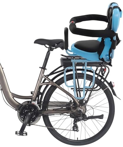 KOLHGNSE Kinder Fahrradsitz Hinten, Kindersicherheits Fahrradsitz Kinderfahrradsitz Hinten für 6 Monate -6 Jahren Kindersitz Fahrrad mit Sicherheitsgurt