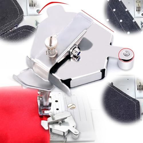 Zamety Guía de costura magnética, ayuda de costura plateada para máquina de coser, guía de costura magnética con clip, guía de costura multifunción, máquina de coser, dobladillo enrollado, herramienta