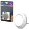 OSRAM LUNETTA Luce notturna rotonda bianca con sensore; Tecnologia LED; Flusso luminoso 3 lm; 3000 K bianco caldo; interruttore on/off; installazione della presa