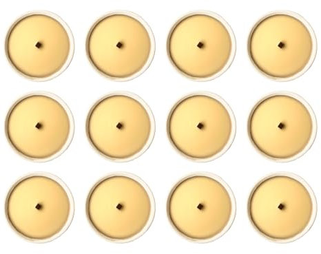 Paquete de 12 antorchas de terracota blanca Ø 17 cm – Duración 7,5 horas – Cera marfil elegante | Cereria di Giorgio – Ideal para eventos al aire libre, jardines y terrazas