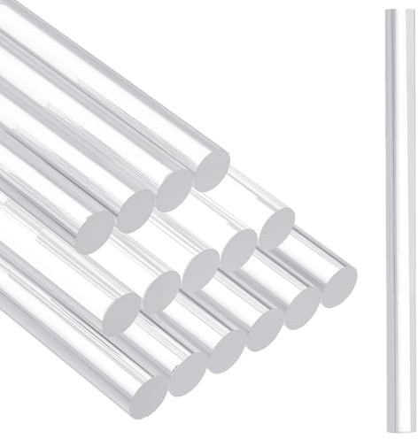 UNICRAFTALE 15 unidades de Polímero y Cerámica, Rodillo de amasar acrílico con guía de grosor ajustable, rodillo transparente para trabajos de cerámica, herramientas de modelado de cerámica, 16,5 cm