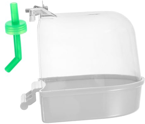 BCOATH Papageienbadewanne aus Kunststoff Hängende Vogelbadebox für Käfige Wiederverwendbare Vogelbadewanne mit Auslaufsicherem Design Glatte Oberfläche für Wellensittiche und Andere