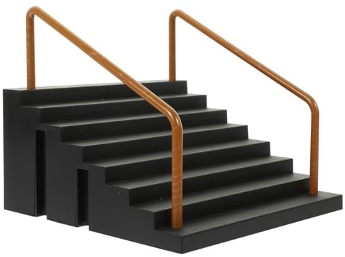 ORFOFE Obstáculo de Diapasón Negro de Plástico para Niños | Decoración Colegio, Accesorios Fingerboard y Raíles de Fingerboard, Mini Rampas de Finger y Obstáculo de Patineta de Dedo