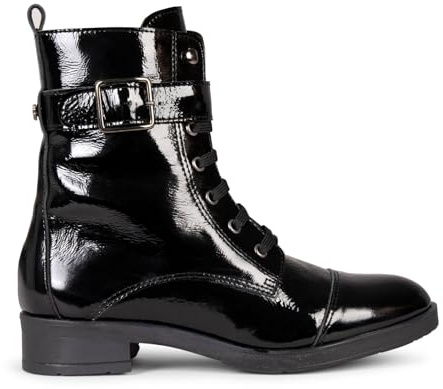 miMaO BELFAST – Botines con cordones de piel NEGRO CHAROL