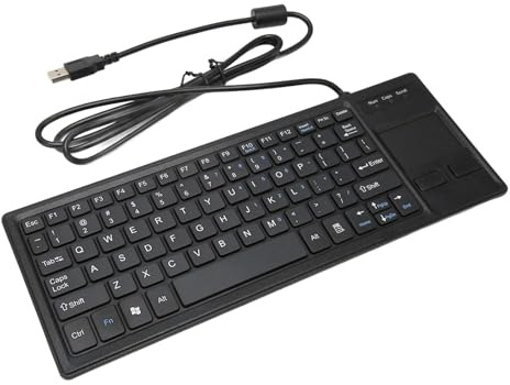 Ejoyous Durabilità di Livello Industriale, produttività Avanzata, Configurazione di Plug e Play Facile, Hub USB Integrato per connettività con Tastiera Ultra Sottile, Tastiera Tocco Compatta, Design