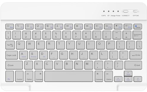 BQSS Ultra-Slim Bluetooth Keyboard for iPad & Tablets | Wireless keyboard compatible with iPad 11th/10th/9th Gen, Pro/Air/Mini, iPhone, Samsung tablets, Android, Windows